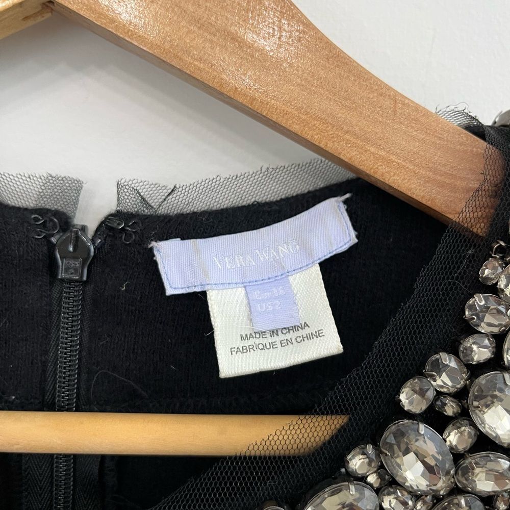 Vera Wang Embellished Wool Dress Size 2 - Picture 2 of 7